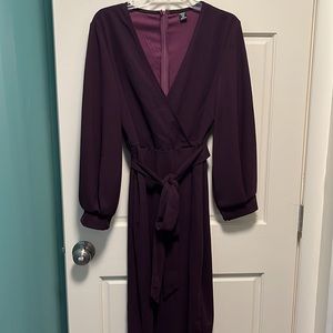 NWOT Purple Ballon Sleeve Dress